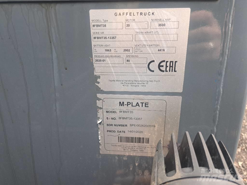 Toyota 8fbmt35 Električni viljuškari
