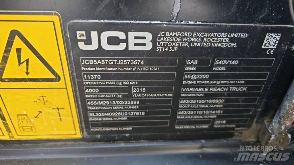 JCB 540-140 Teleskopski viljuškari