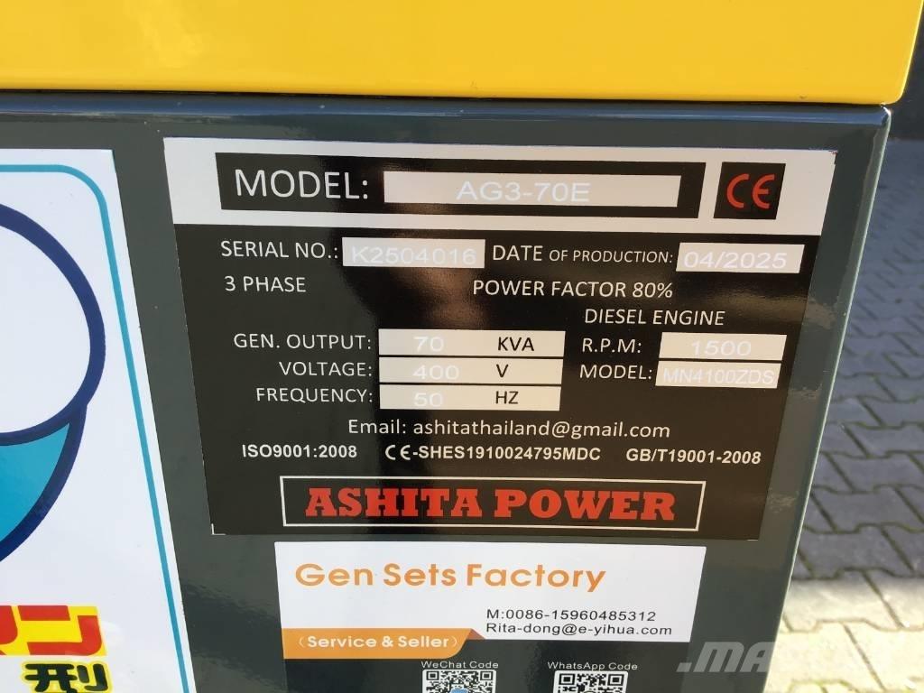 Ashita AG3-70E Dizel generatori