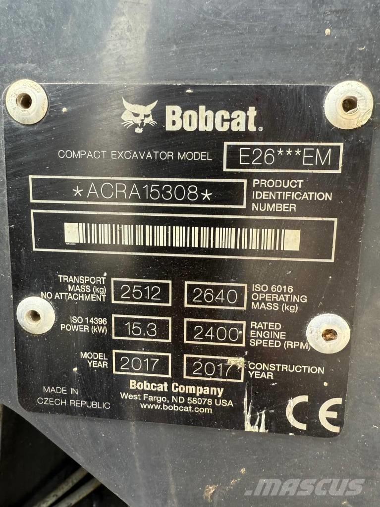 Bobcat E 26 EM Mini bageri < 7t