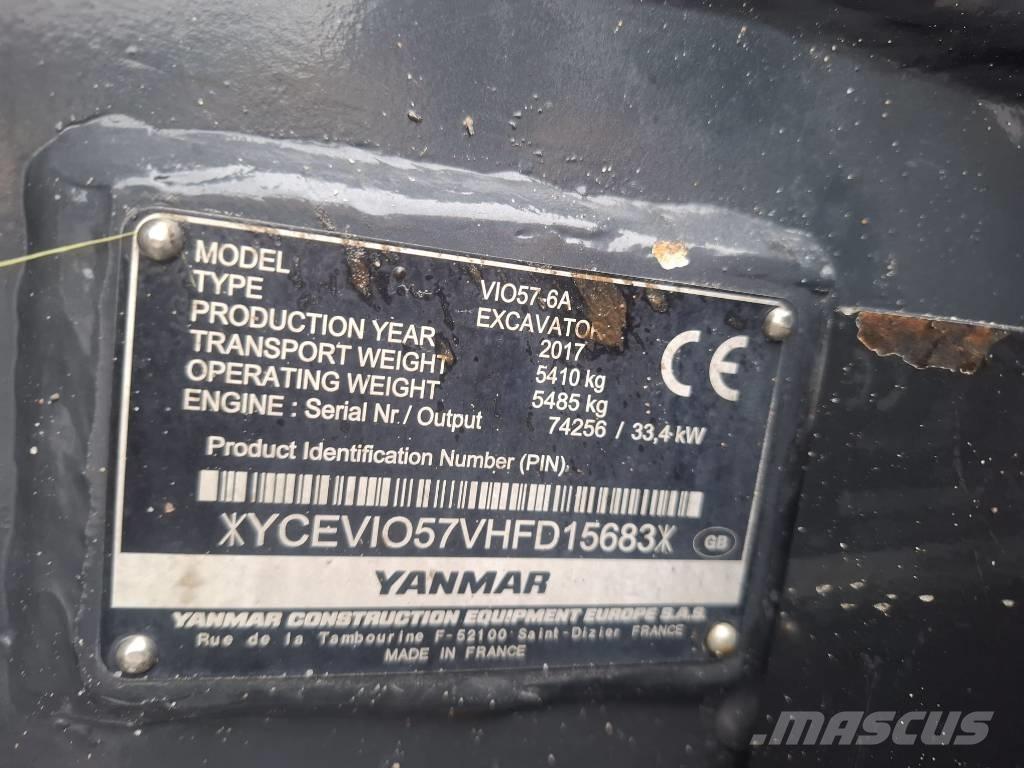 Yanmar Vio 57-6A Mini bageri < 7t