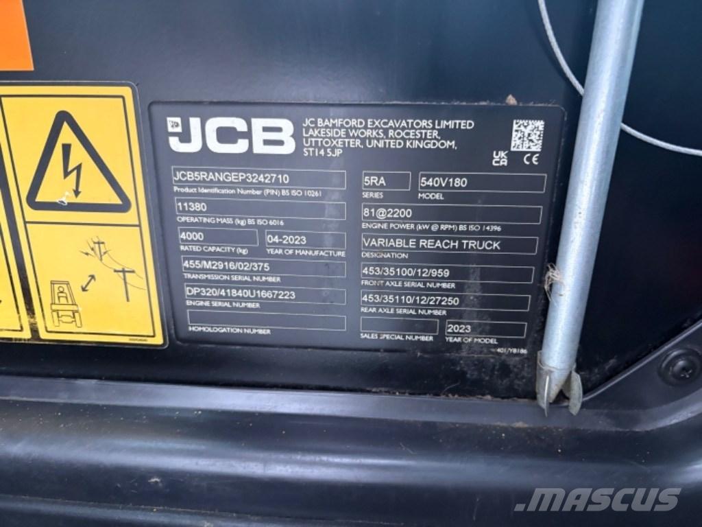 JCB 540-180 Teleskopski viljuškari