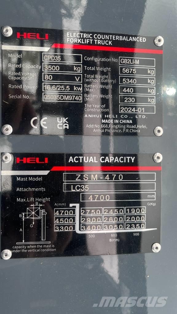 Heli CPD35-GB2LI-M Električni viljuškari