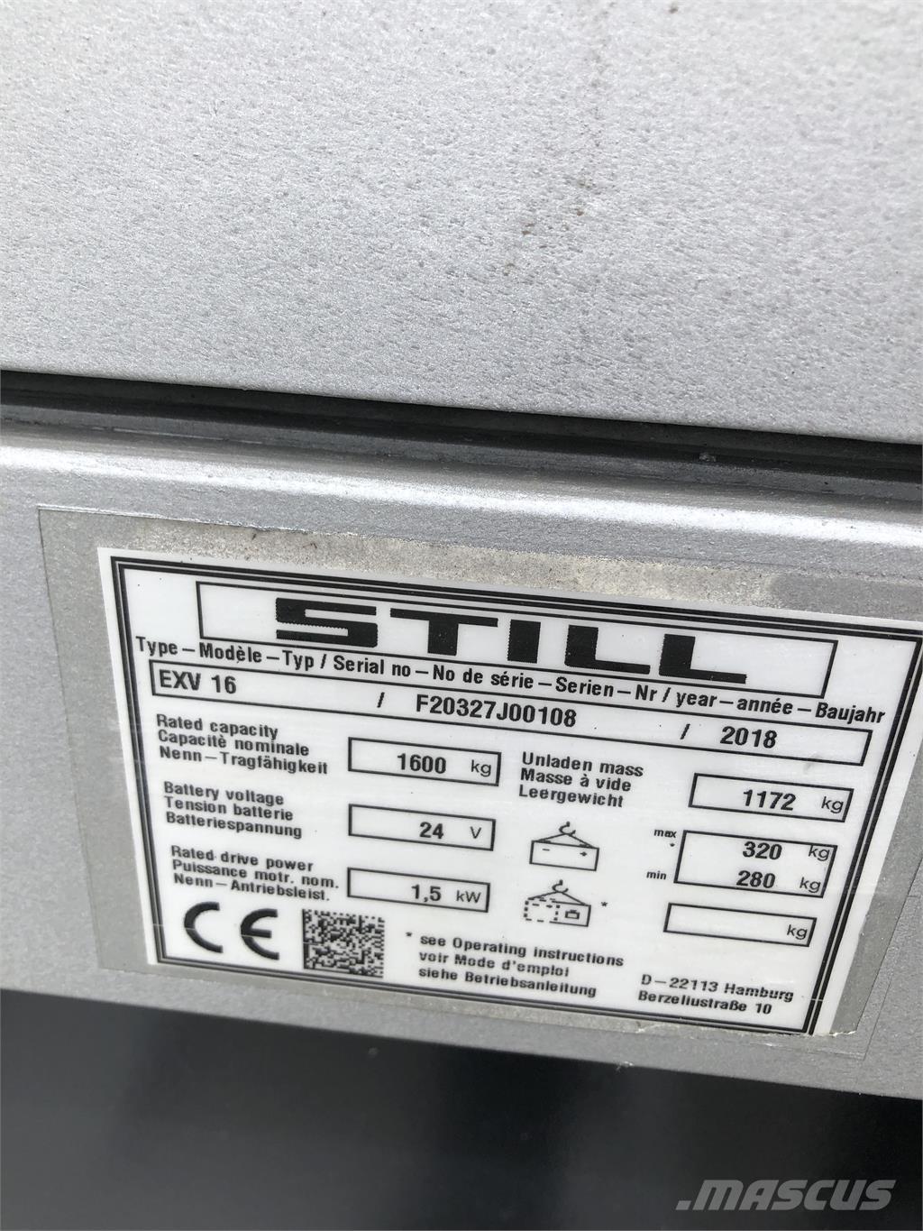 Still EXV 16 Samopogonski ručni viljuškari