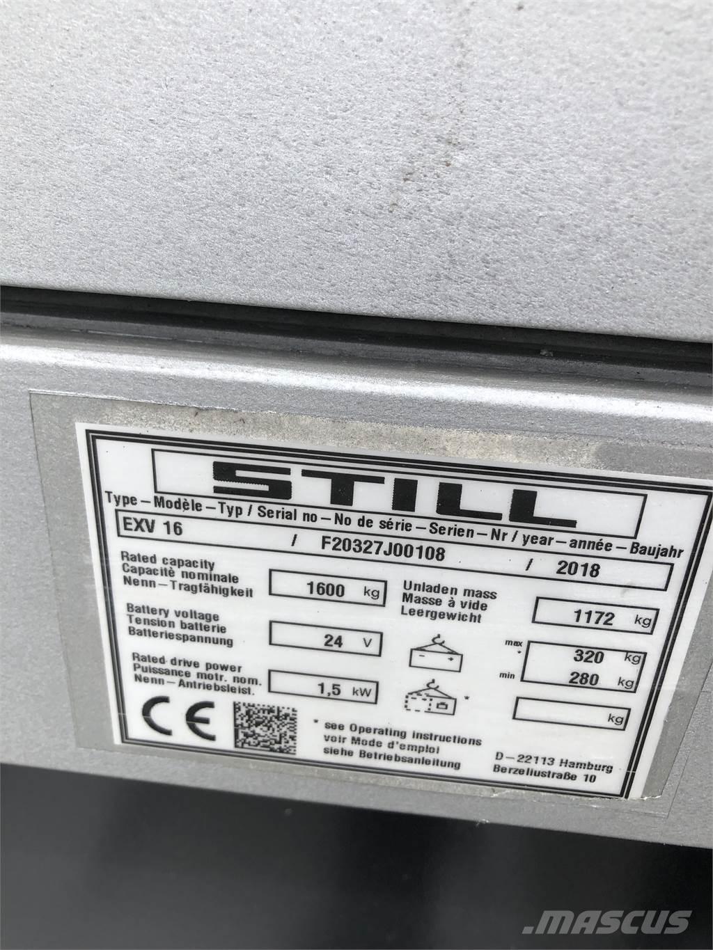 Still EXV 16 Ručni električni viljuškar