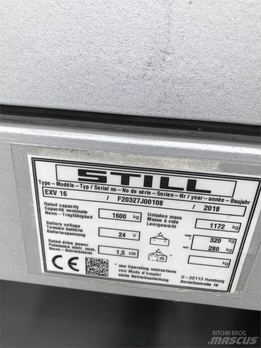 Still EXV 16 Ručni električni viljuškar
