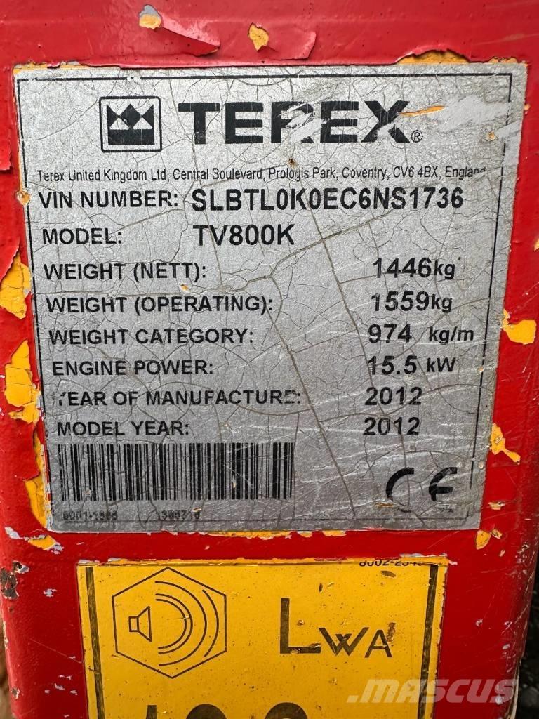 Terex TV 800 Valjci sa duplim bubnjem