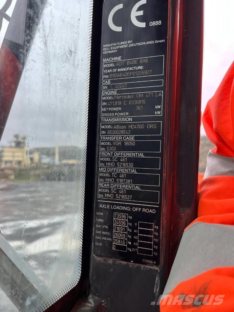 Bell B40 6x6 Zglobni damperi