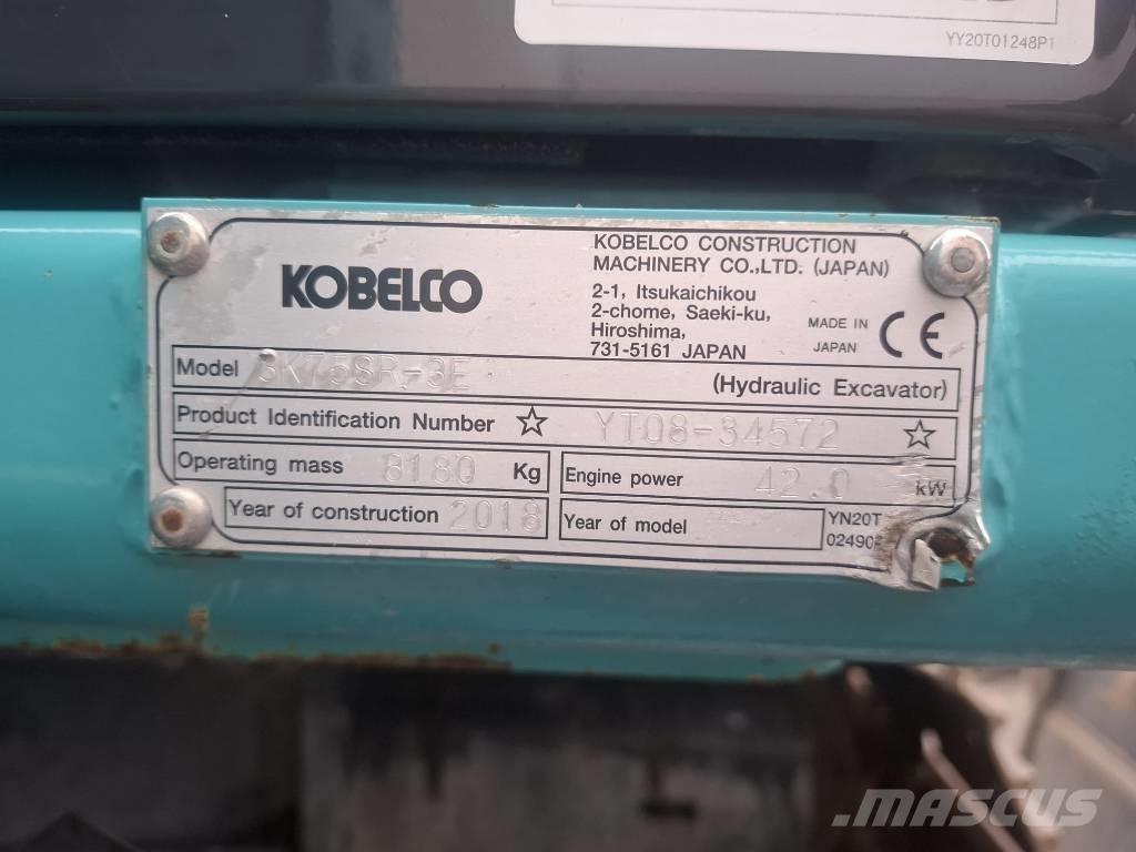 Kobelco SK 75 SR-3E Midi bageri 7t – 12t