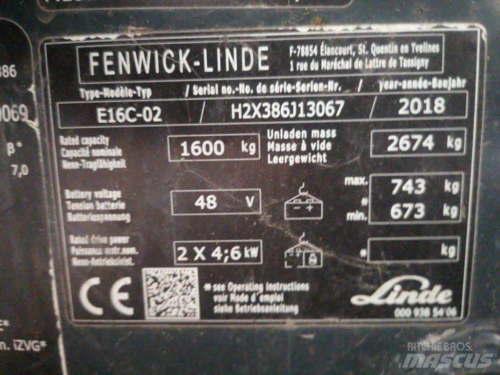 Linde E16C Električni viljuškari