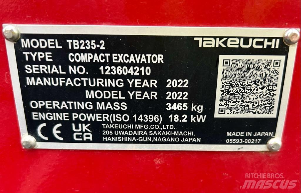 Takeuchi TB 235-2 V3 Mini bageri < 7t