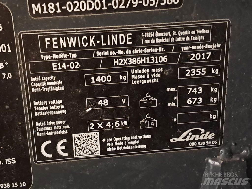 Linde E14-02 ion Električni viljuškari