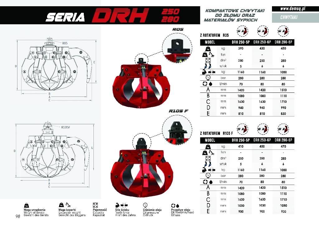  DEMOQ DRH280-6P Grabulje