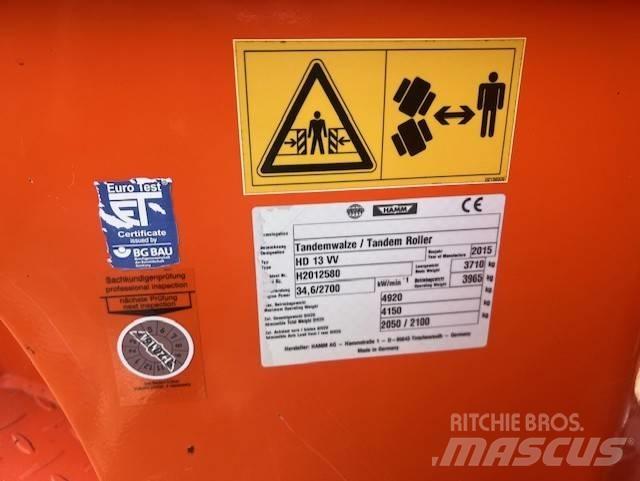 Hamm HD 13 VV, Vält Valjci sa duplim bubnjem