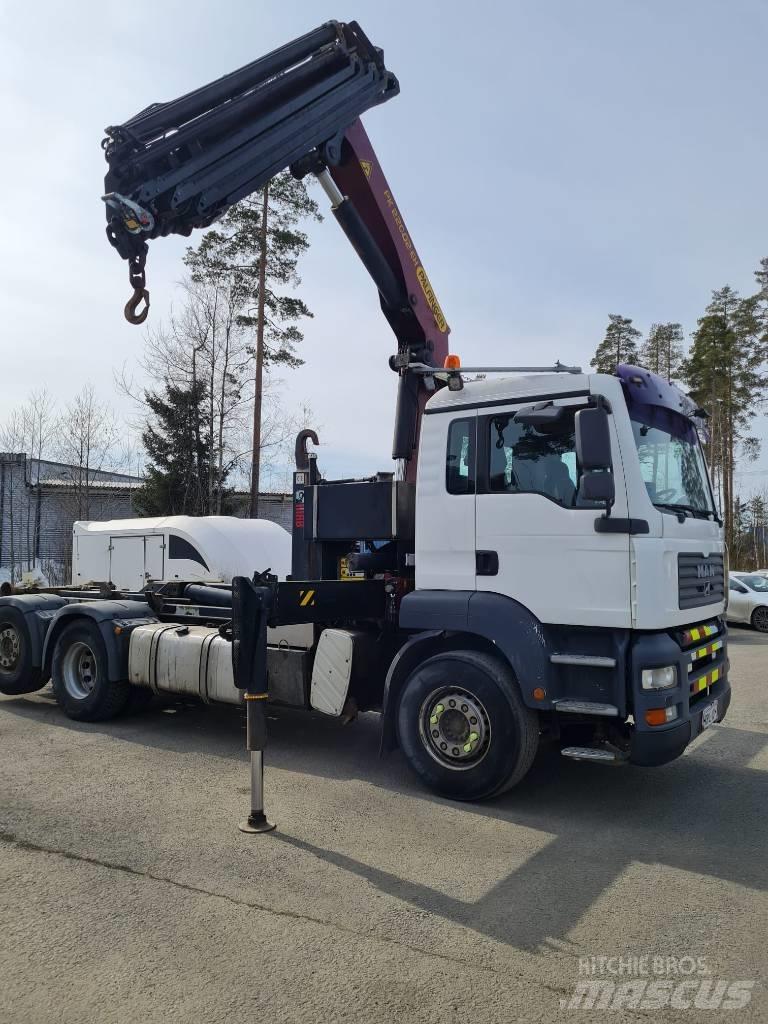 MAN TGA 26.480 Rol kiper kamioni sa kukom za podizanje tereta
