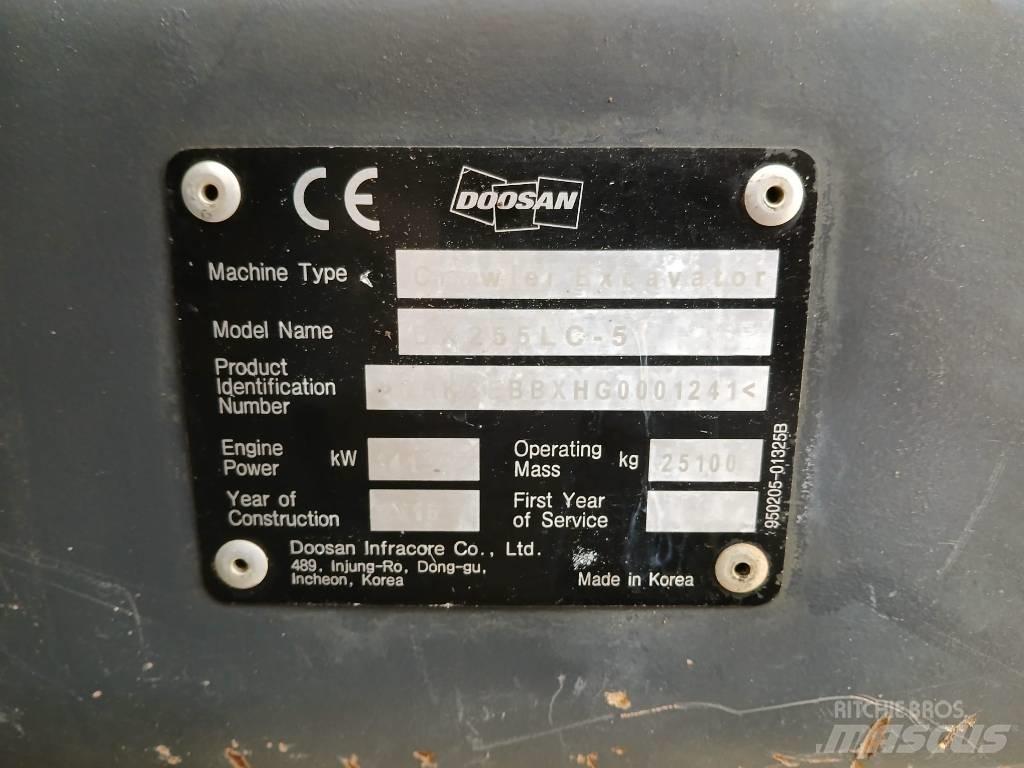 Doosan DX 255 LC Bageri guseničari