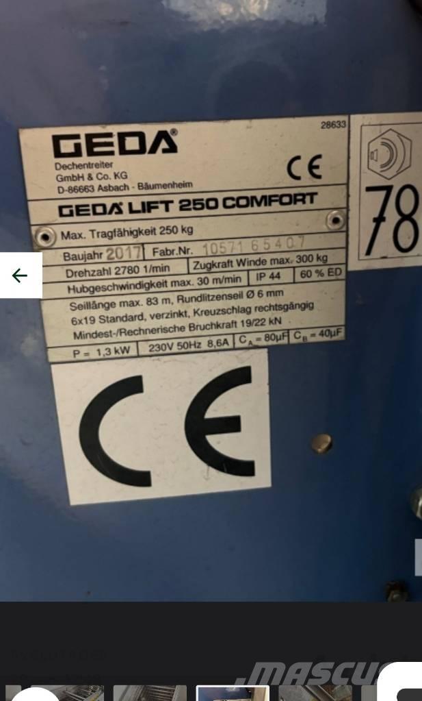 Geda Comfort 250 Utovorne dizalice, vitla i liftovi za materijal