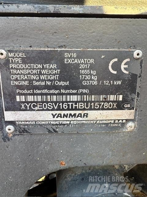 Yanmar SV 16 Mini bageri < 7t