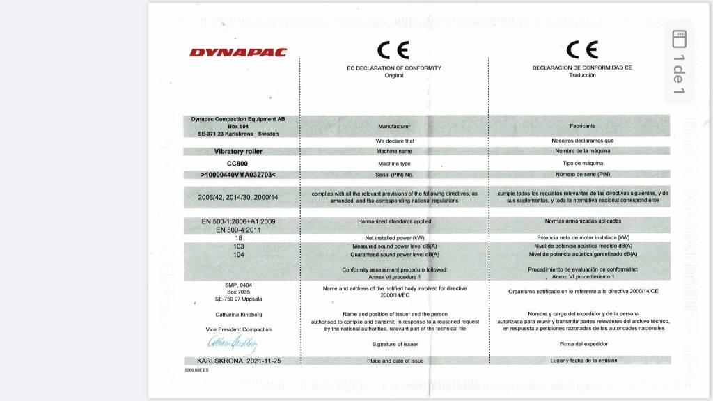 Dynapac CC 800 Plus Valjci sa duplim bubnjem