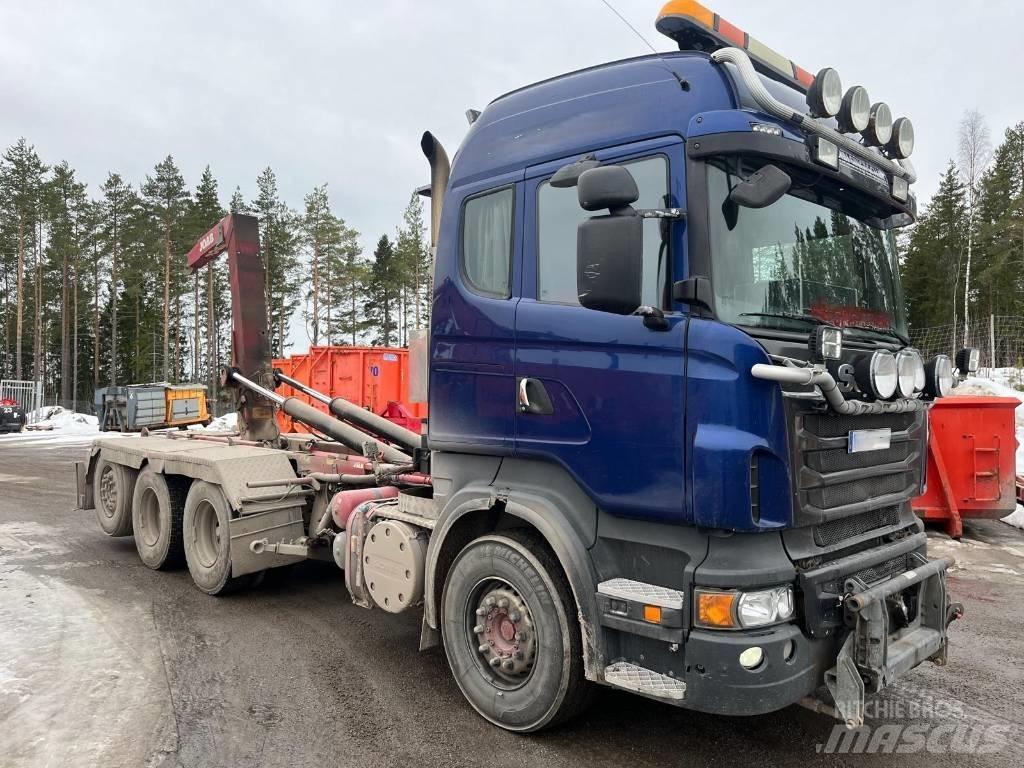 Scania R 500 Rol kiper kamioni sa kukom za podizanje tereta