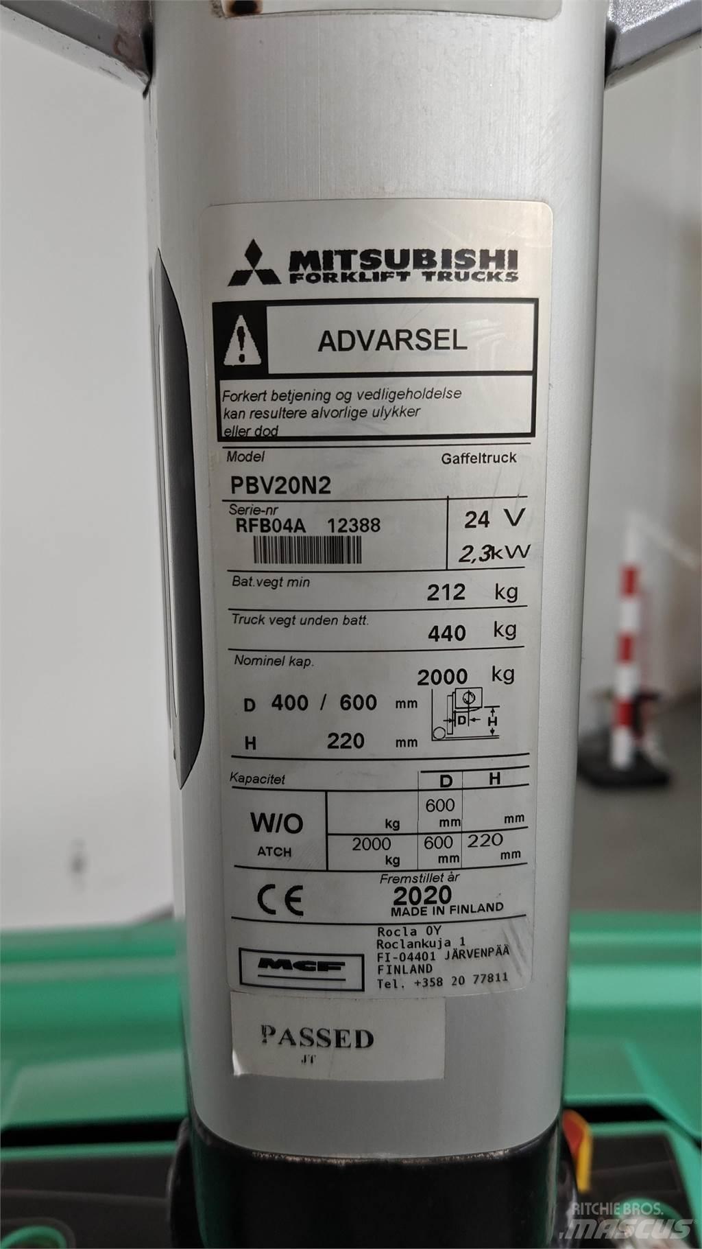 Mitsubishi PBV20N2 Viljuškari - ostalo