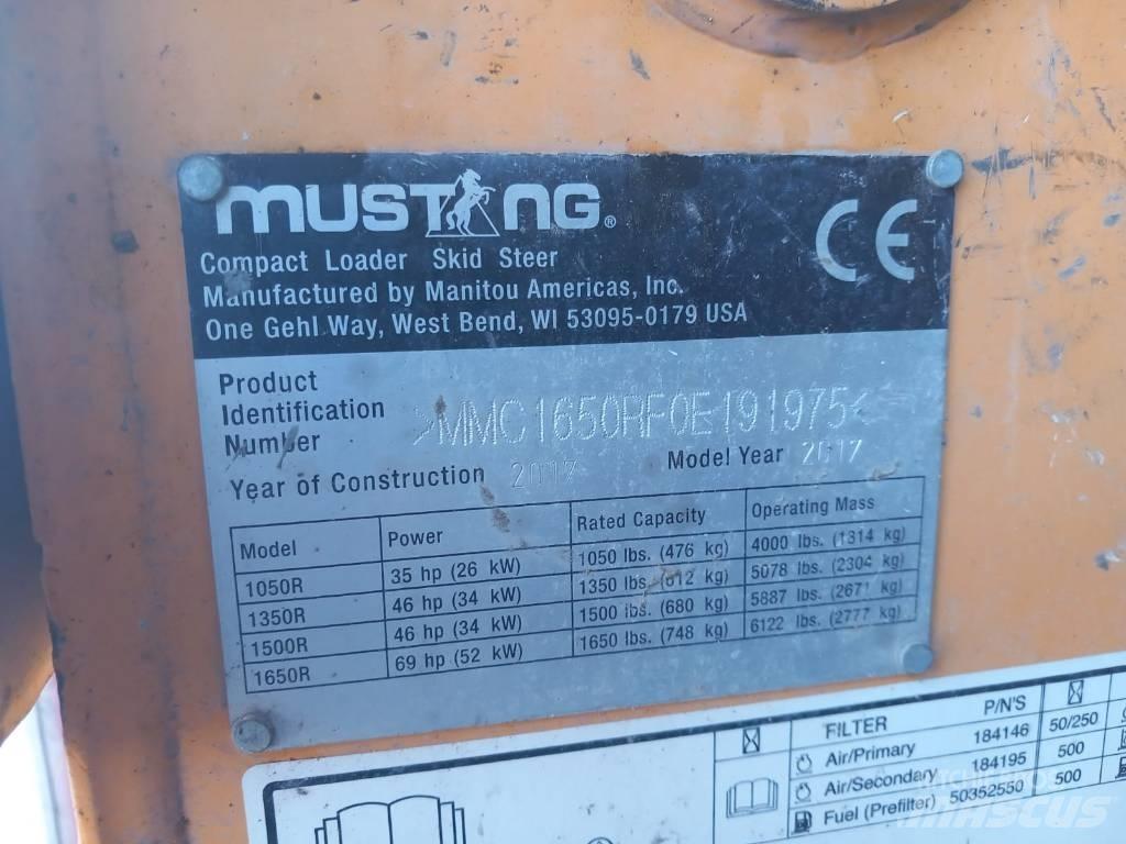 Mustang 1650 R Skid steer mini utovarivači
