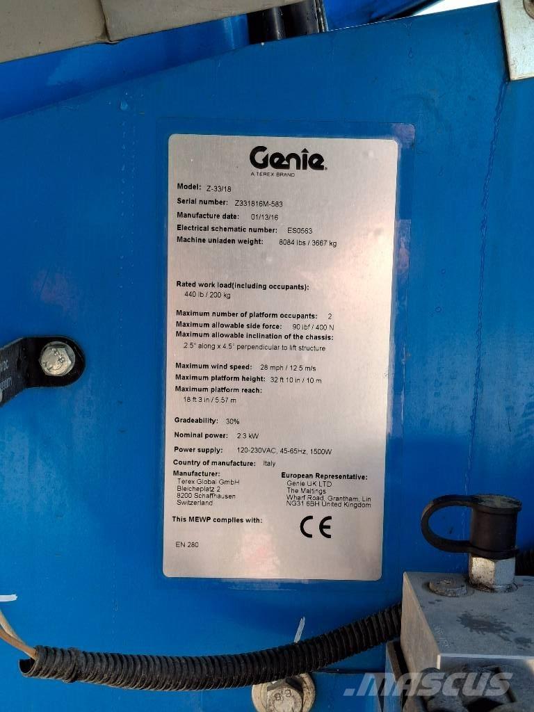 Genie Z33/18 Zglobne podizne platforme