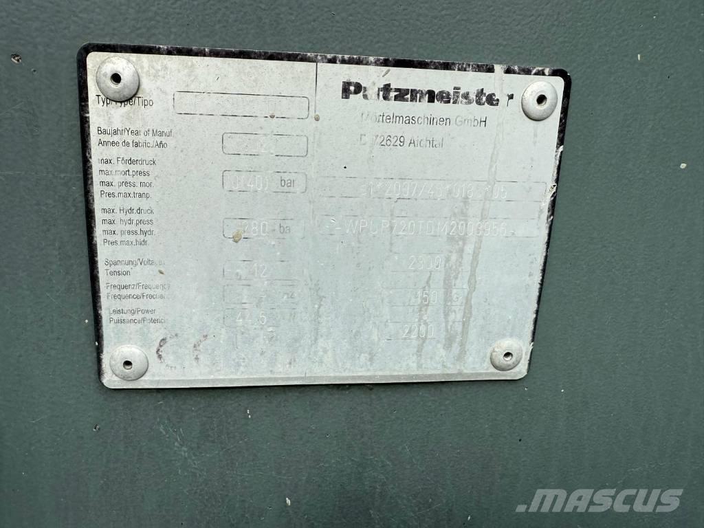 Putzmeister P 720 TD Kamionske beton pumpe