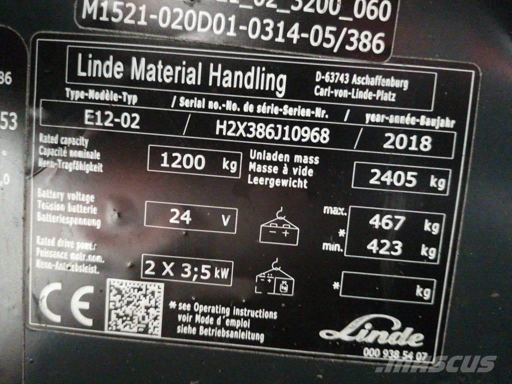 Linde E12-02 Električni viljuškari