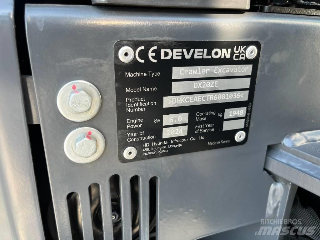Develon DX 20 ZE Mini bageri < 7t