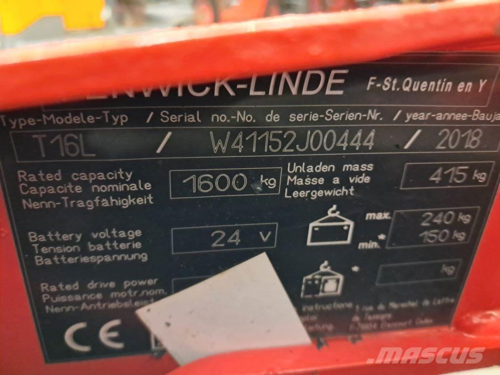 Linde T16L Nisko podizni električni viljuškar