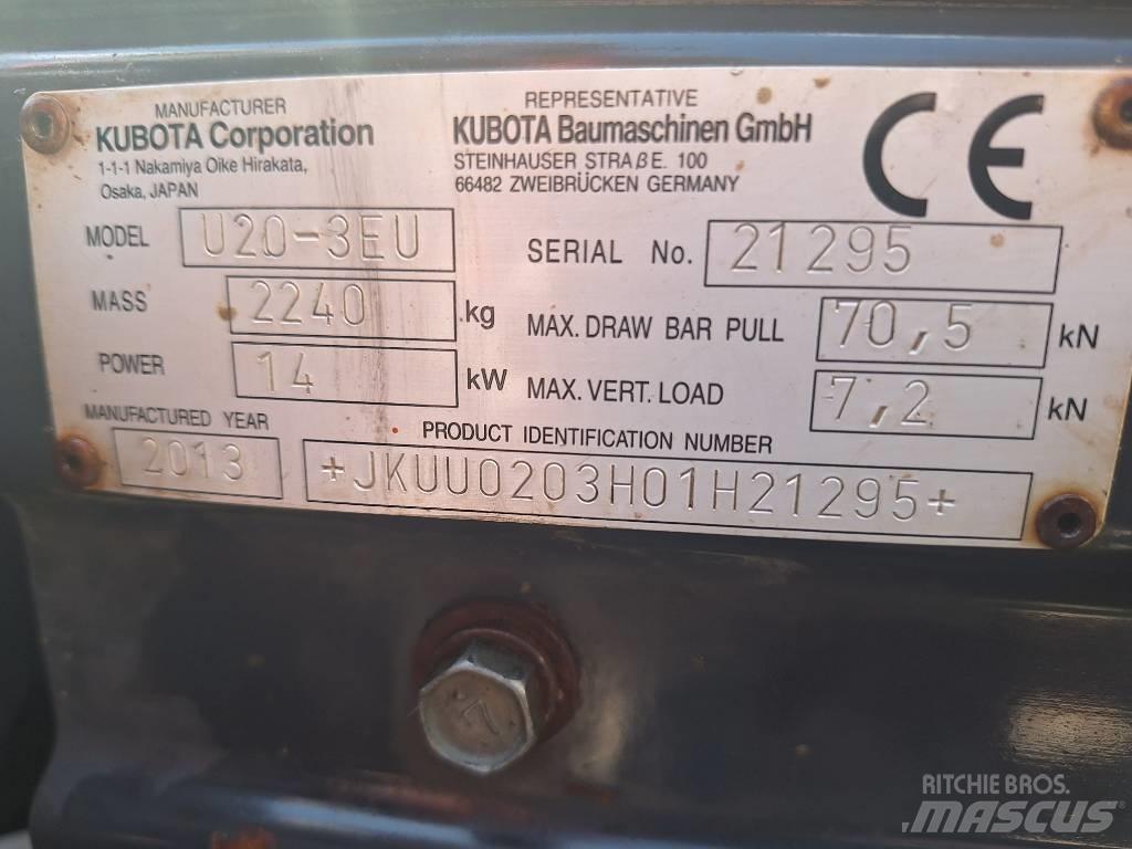 Kubota U 20-3 Mini bageri < 7t