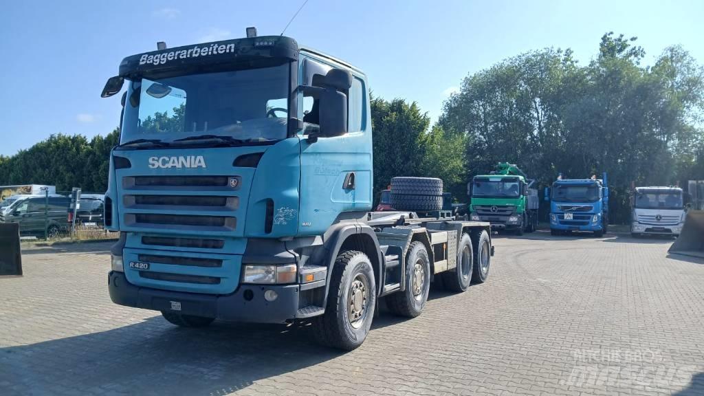 Scania R 420 Rol kiper kamioni sa kukom za podizanje tereta