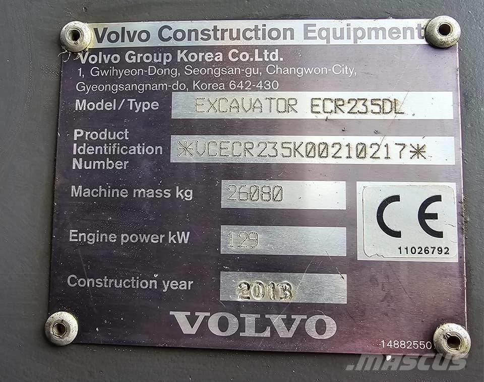Volvo ECR235 DL Bageri guseničari
