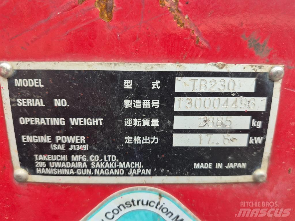 Takeuchi TB 230 Mini bageri < 7t
