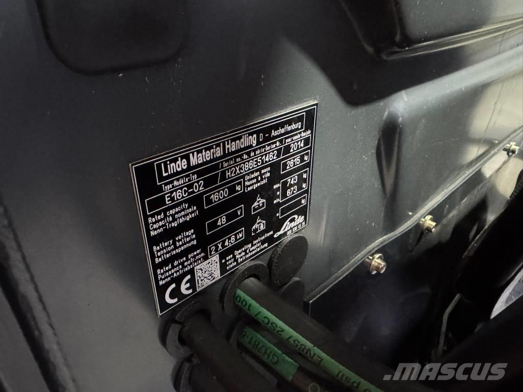 Linde E 16 C-02 Električni viljuškari