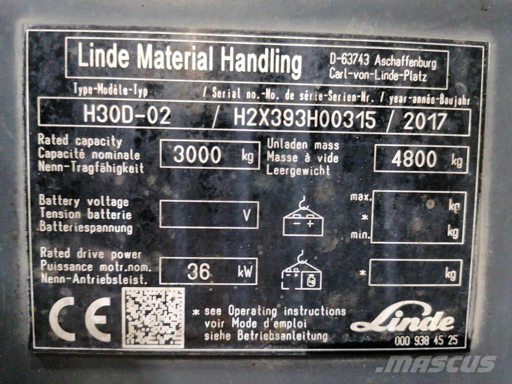 Linde H30D-02 Dizelski viljuškari