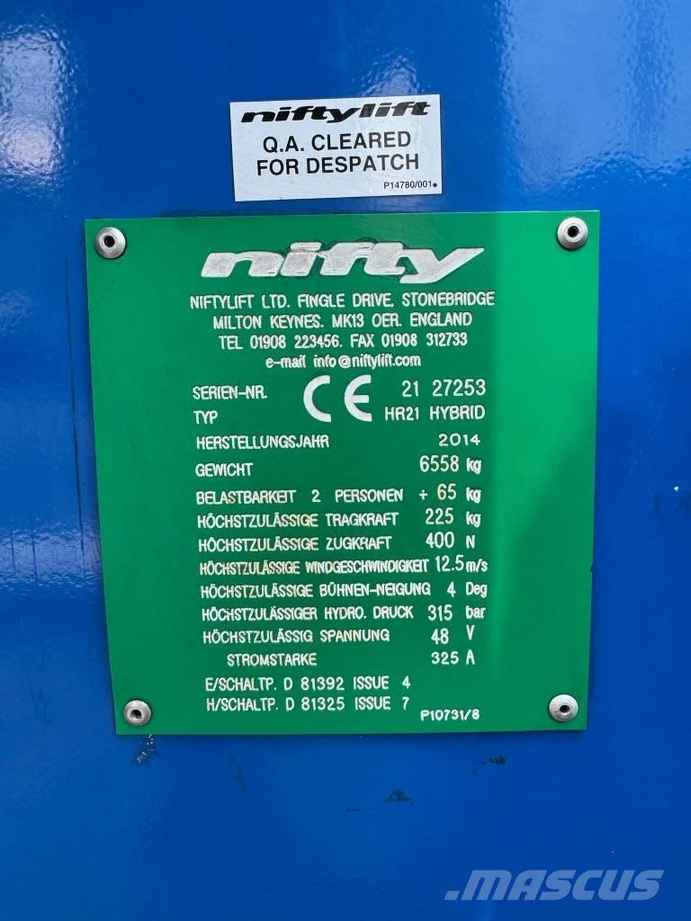 Niftylift HR 21 D E Zglobne podizne platforme