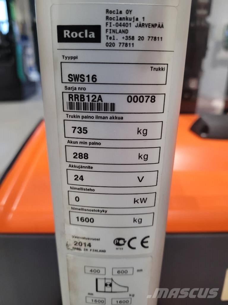 Rocla SWS 16 Ručni električni viljuškar