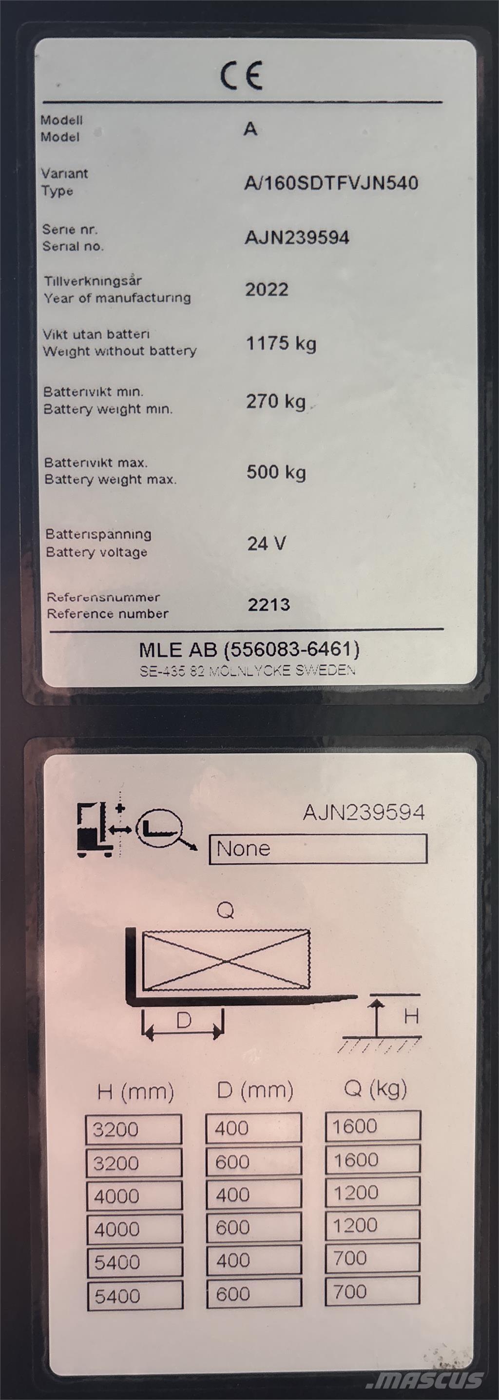 Atlet A160 Samopogonski ručni viljuškari