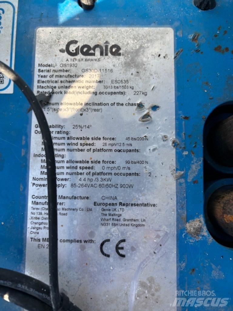 Genie GS 1932 Makazaste platforme