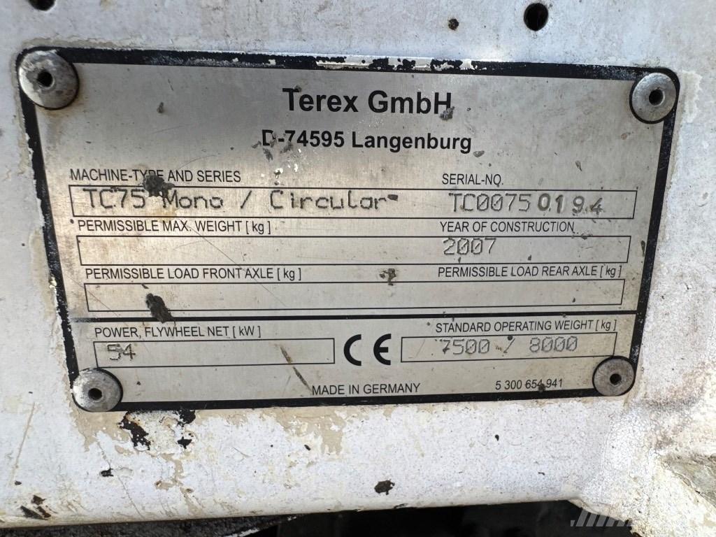 Terex TC 75 Midi bageri 7t – 12t