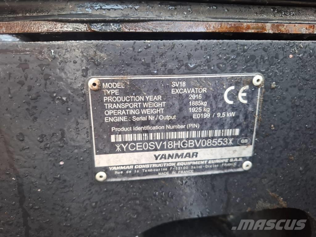 Yanmar SV 18 Mini bageri < 7t