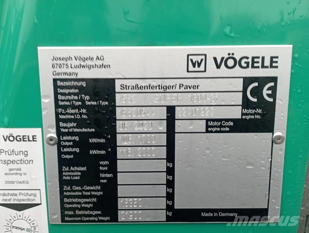 Vögele Super 1600-3i Asfaltni finišeri