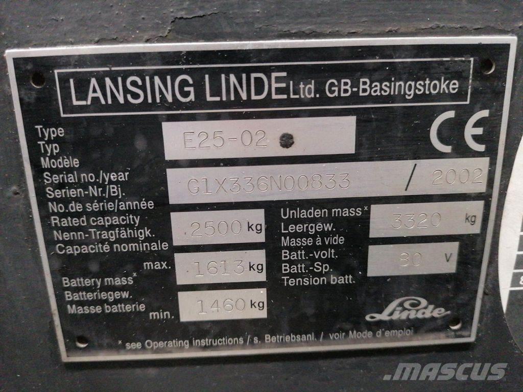 Linde E25-02 Električni viljuškari