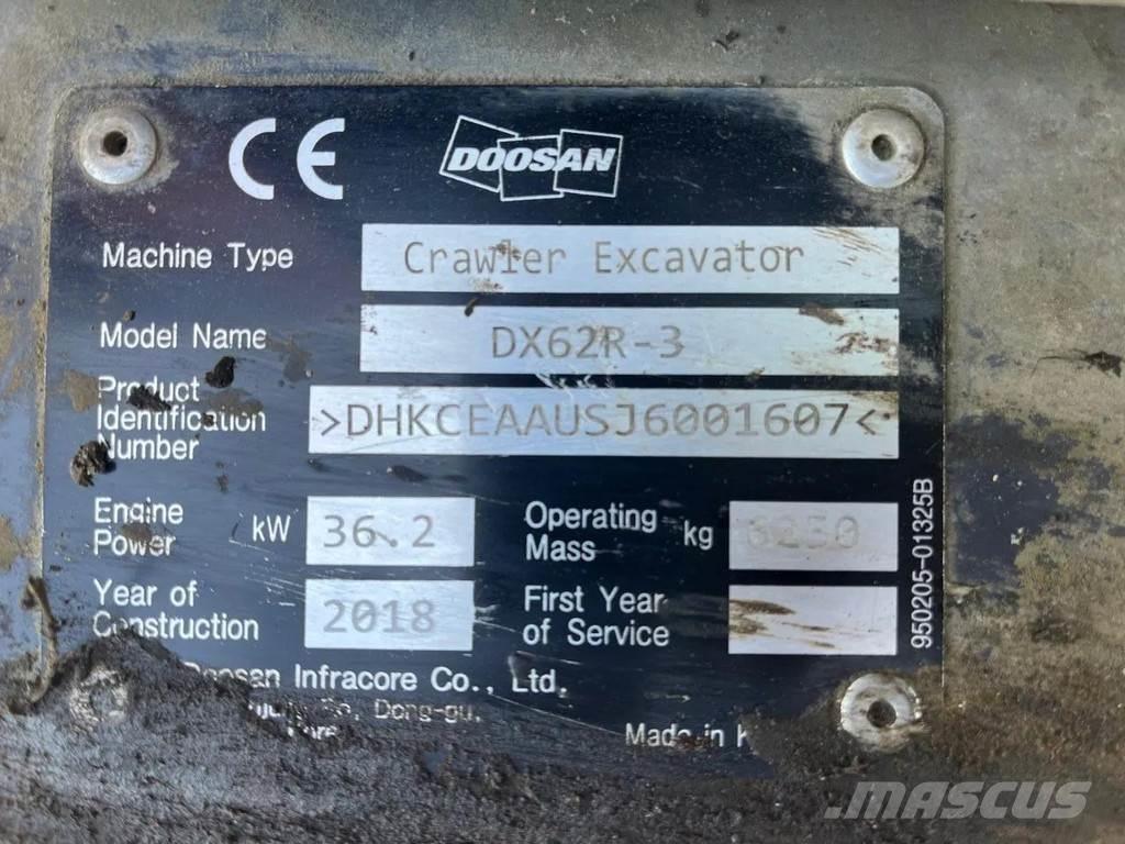Doosan DX62R-3 Mini bageri < 7t