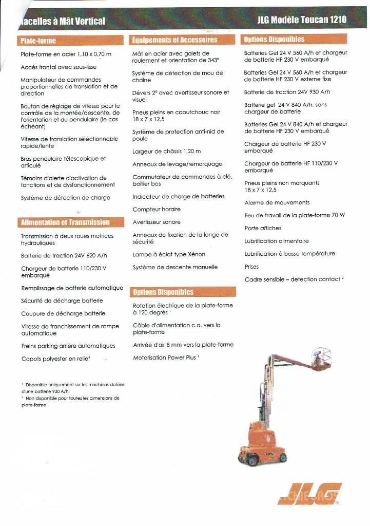 JLG Toucan 1210 Jarbolne penjajuće platforme