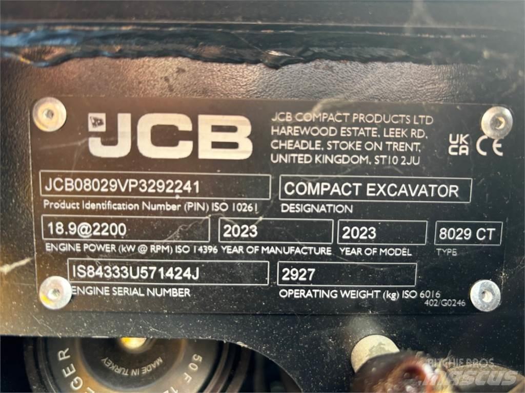 JCB 8029CTS Mini bageri < 7t