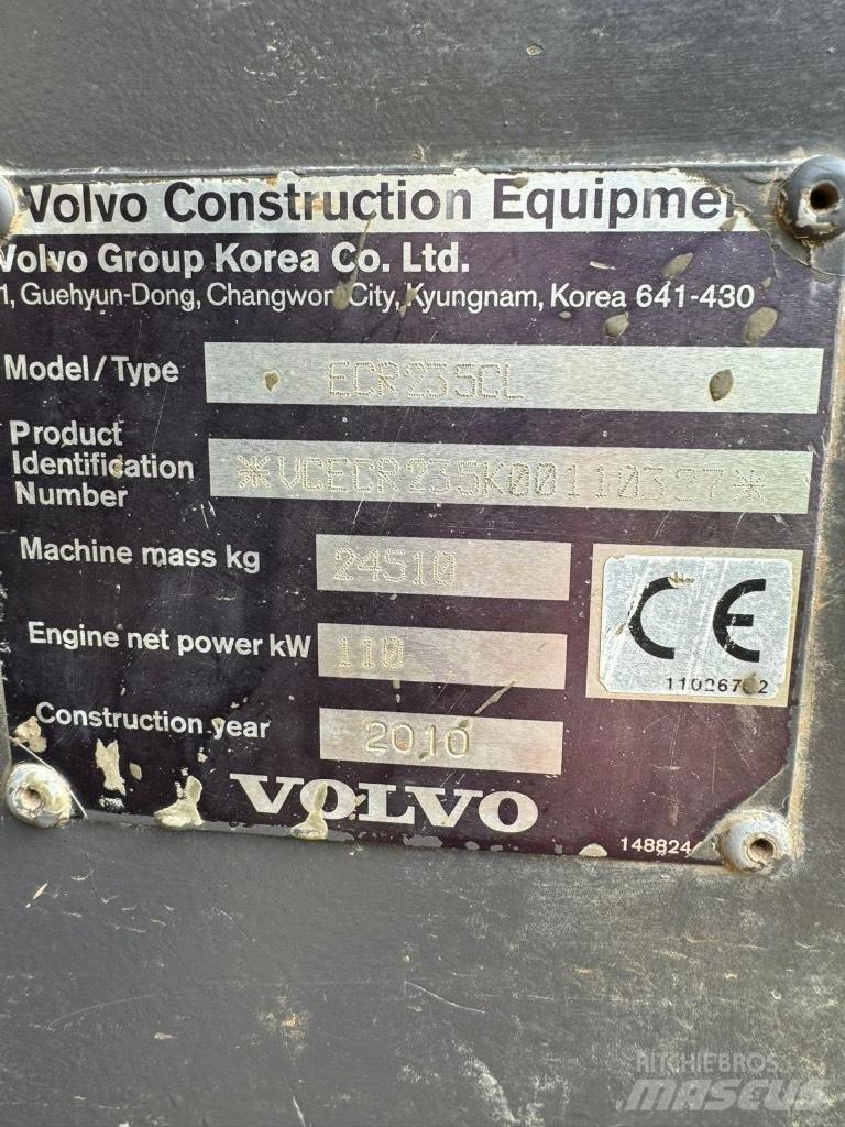 Volvo ECR 235 C L Bageri guseničari