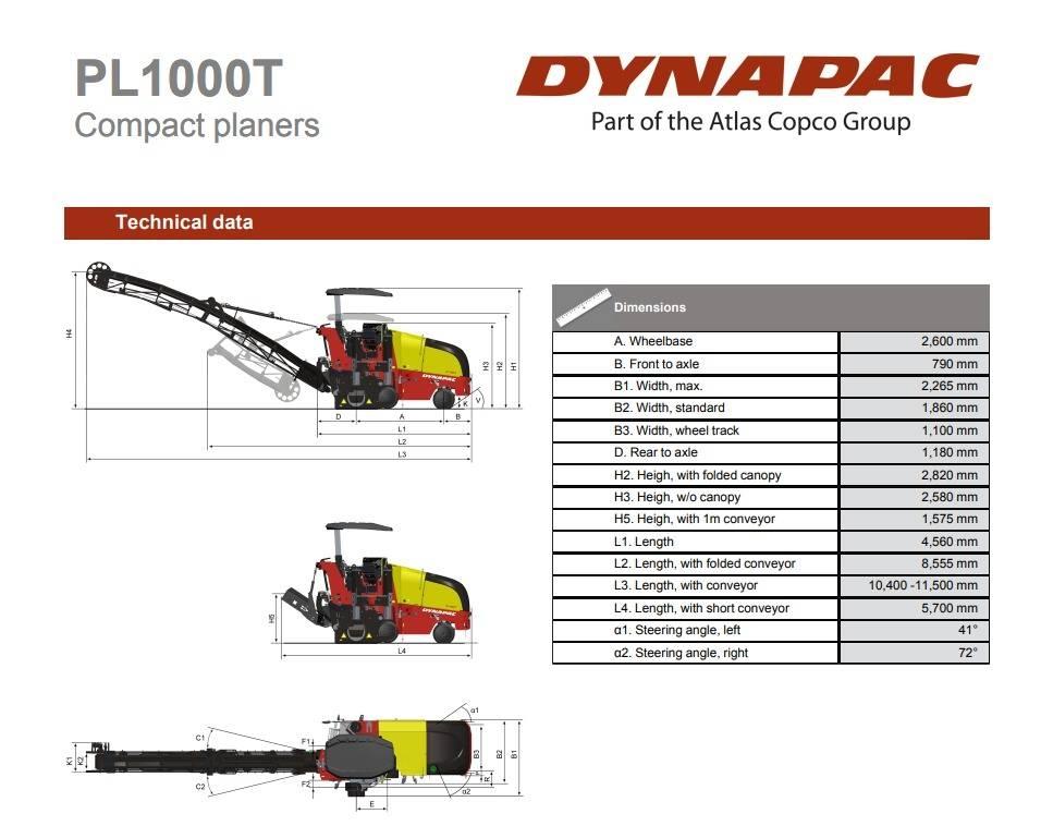 Dynapac PL1000T Freze za asfalt